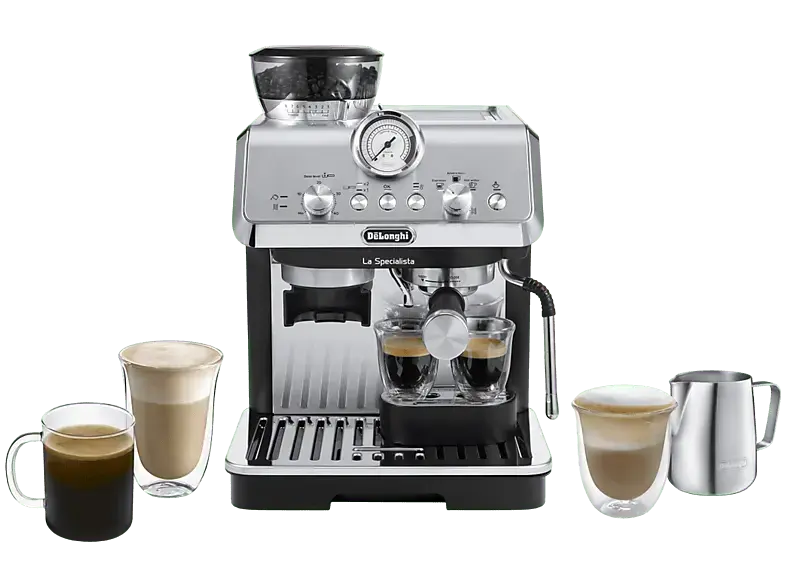 De'Longhi EC9155.MB La Specialista Arte Espressomaschine (Edelstahl/Schwarz, Kegelmahlwerk, 1300 Watt, 15 bar)