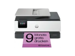 HP OfficeJet Pro 8124e mit 9 Monate HP Instant Ink, Multifunktionsdrucker, Bluetooth, WLAN, Duplexeinheit (f&uuml;r beidseitigen Druck), A4, A5, A6, Silber/Schwarz