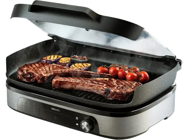 Philips HD6212/90 Smoker & Aromainfusor Tischgrill, Schwarz (2400 Watt)