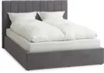 JYSK JYSK Рамка за легло HASLEV със съхранение 160x200 т.сив текстил