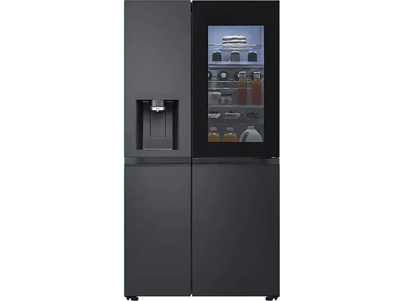 LG Electronics GSXE91EVAD InstaView&reg; Side by Side, K&uuml;hl- und Gefrierkombination (D, 1790 mm hoch, Essence Black Steel)