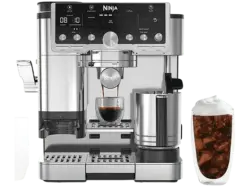 Ninja ES701EU Luxe Caf&eacute; Pro Espressomaschine (Schwarz/Edelstahl, Kegelmahlwerk, 1650 Watt, 14 bar)