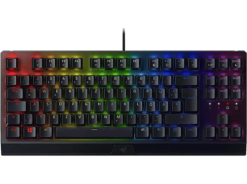 RAZER Gaming Tastatur BlackWidow V3 Tenkeyless, RAZER green, Mechanisch, USB, DE, Schwarz