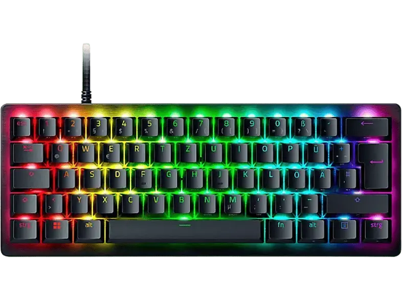 RAZER Huntsman V3 Pro Mini Gaming Tastatur, 60% Format, Analog Optical Switch Gen-2, USB-C, Chroma RGB, qwertz, Schwarz