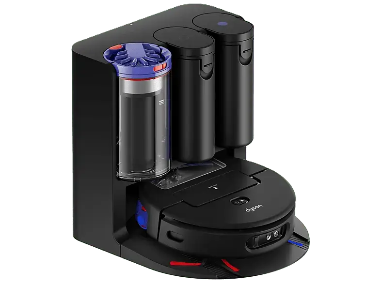 Dyson spot + scrub Ai Saugroboter (Schwarz/Blau, Laufzeit: 140 Min., mit Absaugstation)