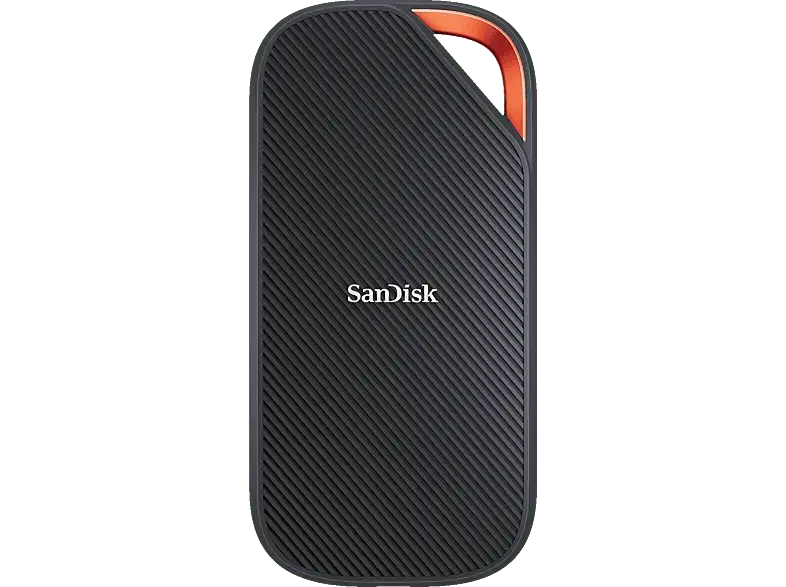 SANDISK Extreme pro externe Festplatt, 2 TB SSD, USB4, Schwarz/Orange; Festplatte