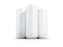 NETGEAR Orbi 370 Serie Dual-Band WiFi 7 Mesh Router-Repeater Set, 3er-Pack, Wei&szlig;