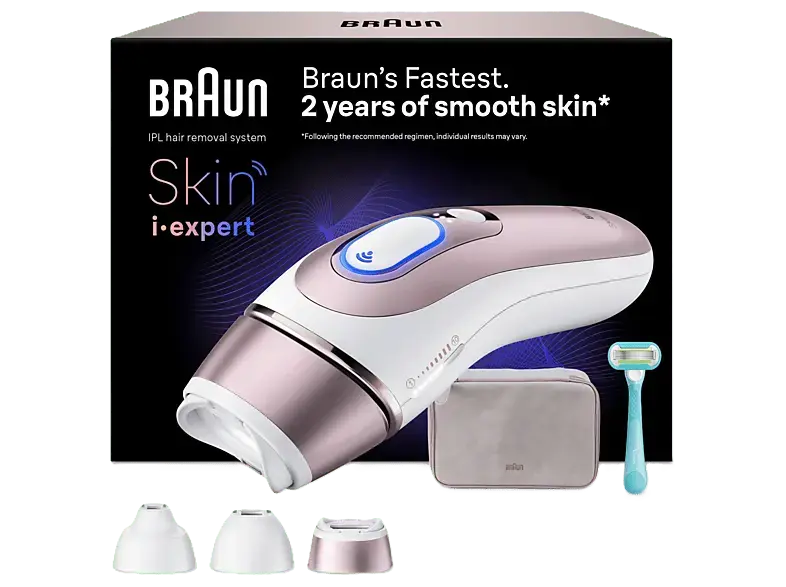 Braun IPL PL7321 Skin i-expert Pro IPL Haarentferner (Rose, mit mit 3-Aufs&auml;tzen, Akkubetrieb)