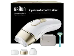 Braun PL5311 Silk-Expert Pro 5 IPL-Haarentferner (Gold, mit 3-Aufs&auml;tze, Rasierer & Tasche, Netzbetrieb)