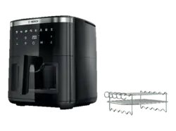 Bosch MAF671B1 Hei&szlig;luftfritteuse 7,2 l, 1800 Watt, Schwarz