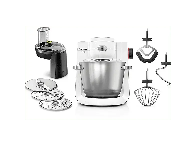Bosch MUMS6EW13D K&uuml;chenmaschine White (R&uuml;hrsch&uuml;sselkapazit&auml;t: 5,5 l, 1600 Watt)