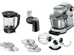 Bosch MUM9DT5S41 OptiMUM Series 8 K&uuml;chenmaschine mit integriertem Timer Silber (R&uuml;hrsch&uuml;sselkapazit&auml;t: 5,5 l, 1500 Watt)