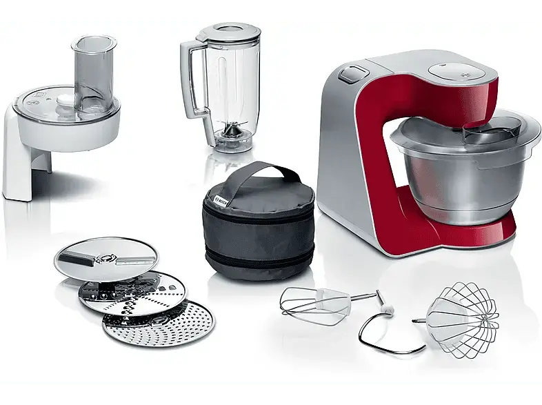 Bosch MUM58720 Creation Line K&uuml;chenmaschine Deep Red (R&uuml;hrsch&uuml;sselkapazit&auml;t: 3,9 l, 1000 Watt)