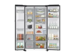 Samsung RS80F67KCFEF Side by Side, K&uuml;hl- und Gefrierkombination, mit Auto Open Door & Sprachsteuerung (634 l, C, 1780 mm hoch, No Frost (verminderte Eisbildung), Premium Black Steel)
