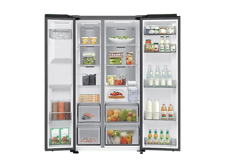 Samsung RS70F65KEFEF Side by Side, K&uuml;hl- und Gefrierkombination (640 l, E, 1780 mm hoch, No Frost (verminderte Eisbildung), Schwarz)