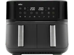 Braun TD 3030I BK Multifry Doppel-Hei&szlig;luftfritteuse 2x 0.9kg 8 l, 2850 Watt, Schwarz
