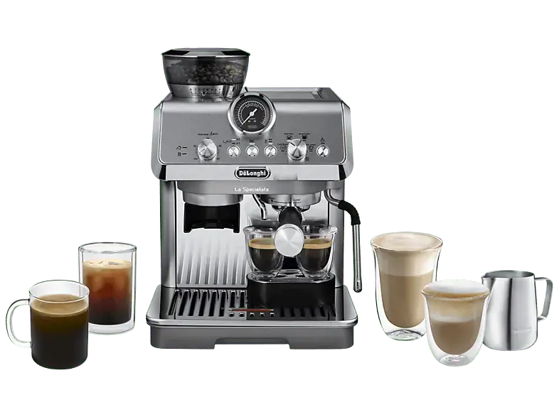 De'Longhi EC9255.M La Specialista Arte Evo Cold Brew Espresso-Maschine, Siebtr&auml;ger (Silber, 1550 Watt, 15 bar)