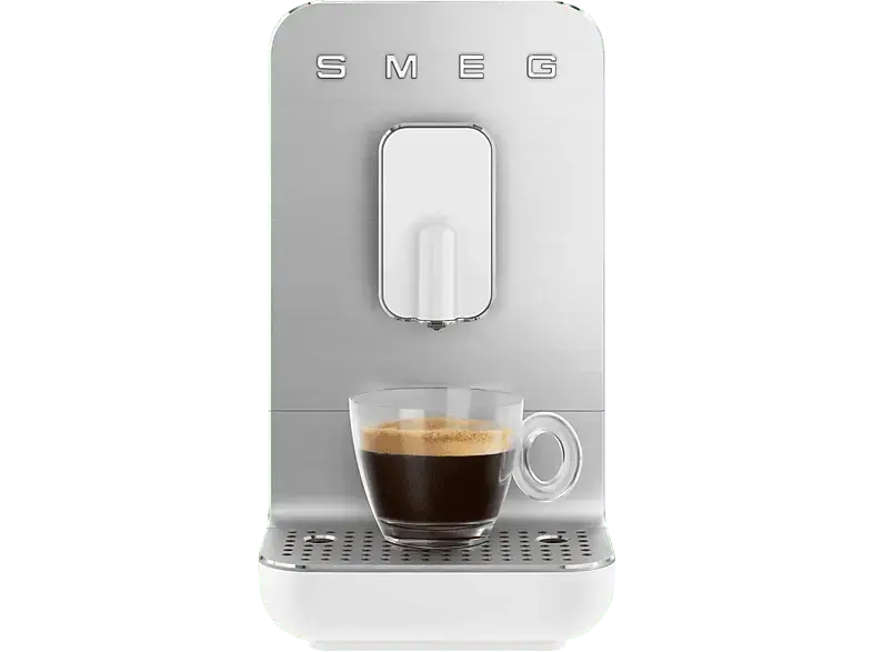 Smeg BCC11WHMEU Classic Kaffeevollautomat (Wei&szlig;, Kaffeem&uuml;hle aus Edelstahl, 19 bar)