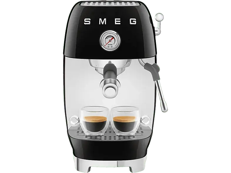Smeg ECF03BLEU 50's Style Siebtr&auml;germaschine (Schwarz, 1650 Watt, 15 bar)