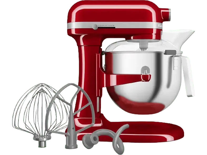 Kitchen Aid 5KSM70JPX Heavy Duty K&uuml;chenmaschine mit Schl&uuml;sselheber Empire Rot (R&uuml;hrsch&uuml;sselkapazit&auml;t: 6,6 l, 375 Watt)
