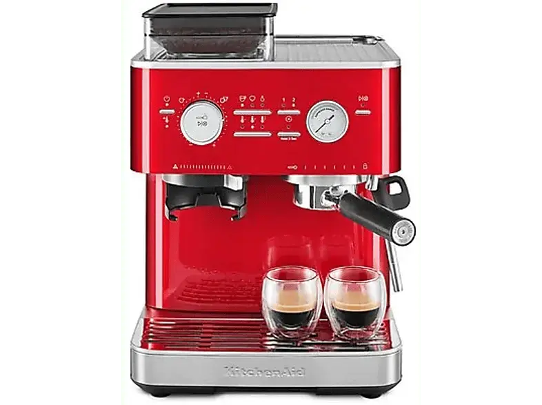 Kitchen Aid 5KES6551ECA Espressomaschine mit M&uuml;hle (Liebesapfelrot, 1500 Watt, 15 bar)
