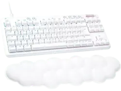 LOGITECH G G713 TKL Kabelgebundene mechanische RGB Gaming Tastatur ohne Ziffernblock (Tactile), Handballenauflage, Lightsync RGB, DEU (Qwertz), Wei&szlig;