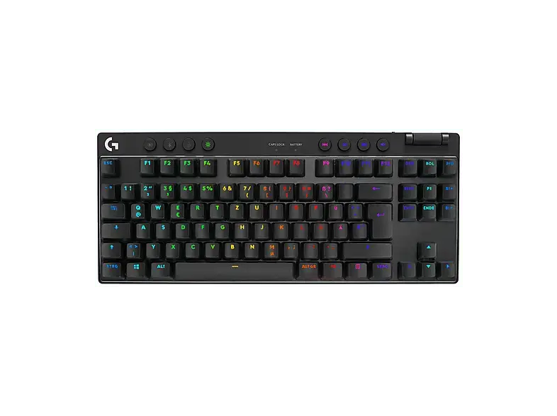 LOGITECH G pro X TKL Lightspeed Kabellose RGB Gaming Tastatur ohne Ziffernblock (Tactile), Lightsync RGB, DEU (Qwertz), Schwarz; kabellose Gaming Tastatur