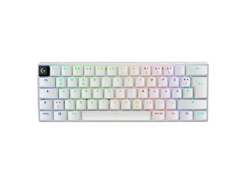 LOGITECH G pro X 60 Lightspeed Kabellose RGB Gaming Tastatur (Tactile), Lightsync RGB, DEU (Qwertz), Wei&szlig;
