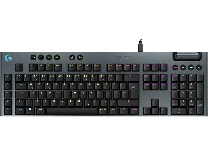 Logitech G G915 X, Kabelgebundene RGB Gaming Tastatur (Tactile), Lightsync RGB, DEU (Qwertz), Schwarz