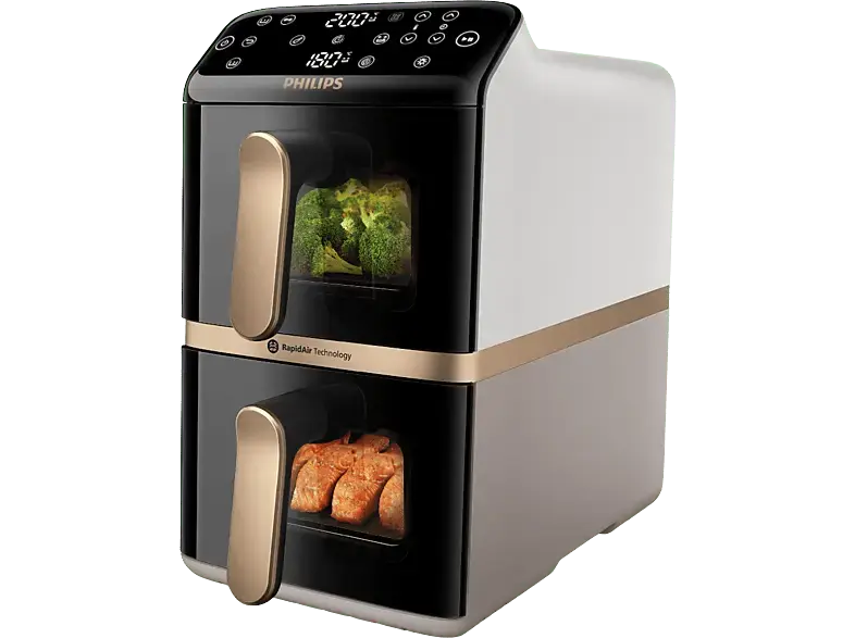 Philips NA462/80 Stacked Dual Basket Doppel-Hei&szlig;luftfritteuse 10 l, 2750 Watt