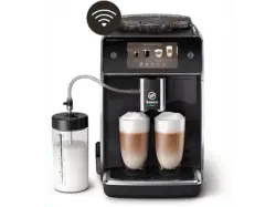 Saeco SM6680/00 Gran Aroma Kaffeevollautomat (Klavierlack-Schwarz, Scheibenmahlwerk aus Keramik, 15 bar, externer Milchbeh&auml;lter)