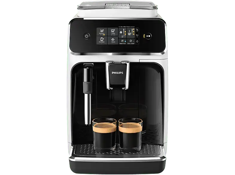 Philips EP2223/40 Kaffeevollautomat (Panarello Wei&szlig;, Keramik Mahlwerk, 15 bar, Dampfd&uuml;se)