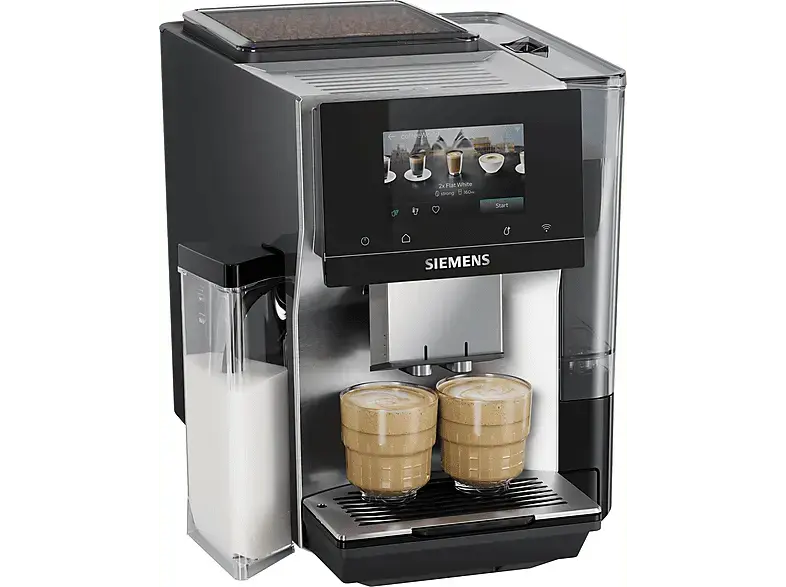 Siemens TQ727D03 EQ700 iAroma, Kaffeevollautomat (Edelstahl, Keramikmahlwerk, 19 bar, externer Milchbeh&auml;lter)