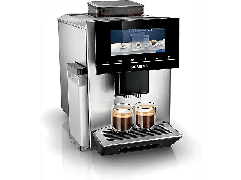 Siemens TQ907D03 Kaffeevollautomat (Schwarz/Edelstahl, Scheibenmahlwerk, 19 bar, integrierter Milchbeh&auml;lter)
