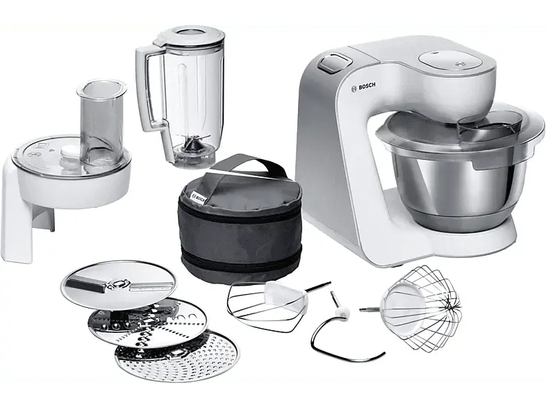 Bosch MUM 58 W 20 Creation Line K&uuml;chenmaschine Wei&szlig; (R&uuml;hrsch&uuml;sselkapazit&auml;t: 3,9 l, 1000 Watt)