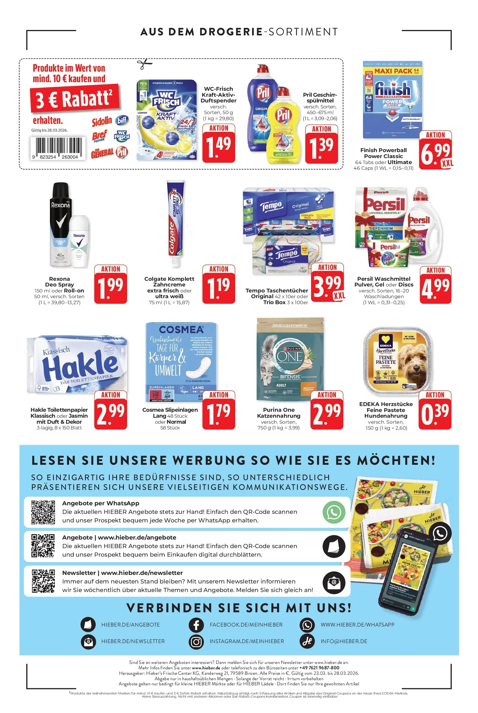 Angebote - Hieber's Frischecenter: Meine Woche (ab 22.03.2026) zum Blättern | Seite: 16