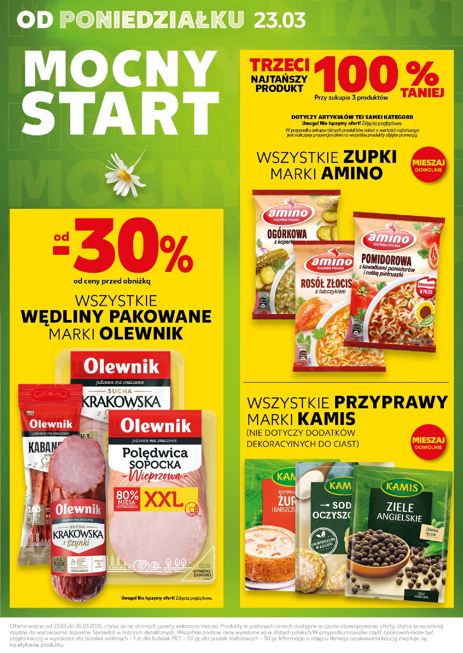 Kaufland - Kaufland Mocny Start ważne do 25.03 od 22.03.2026 - od jutra PDF | Strona: 5 | Produkty: Bułka, Wędliny, Przyprawy