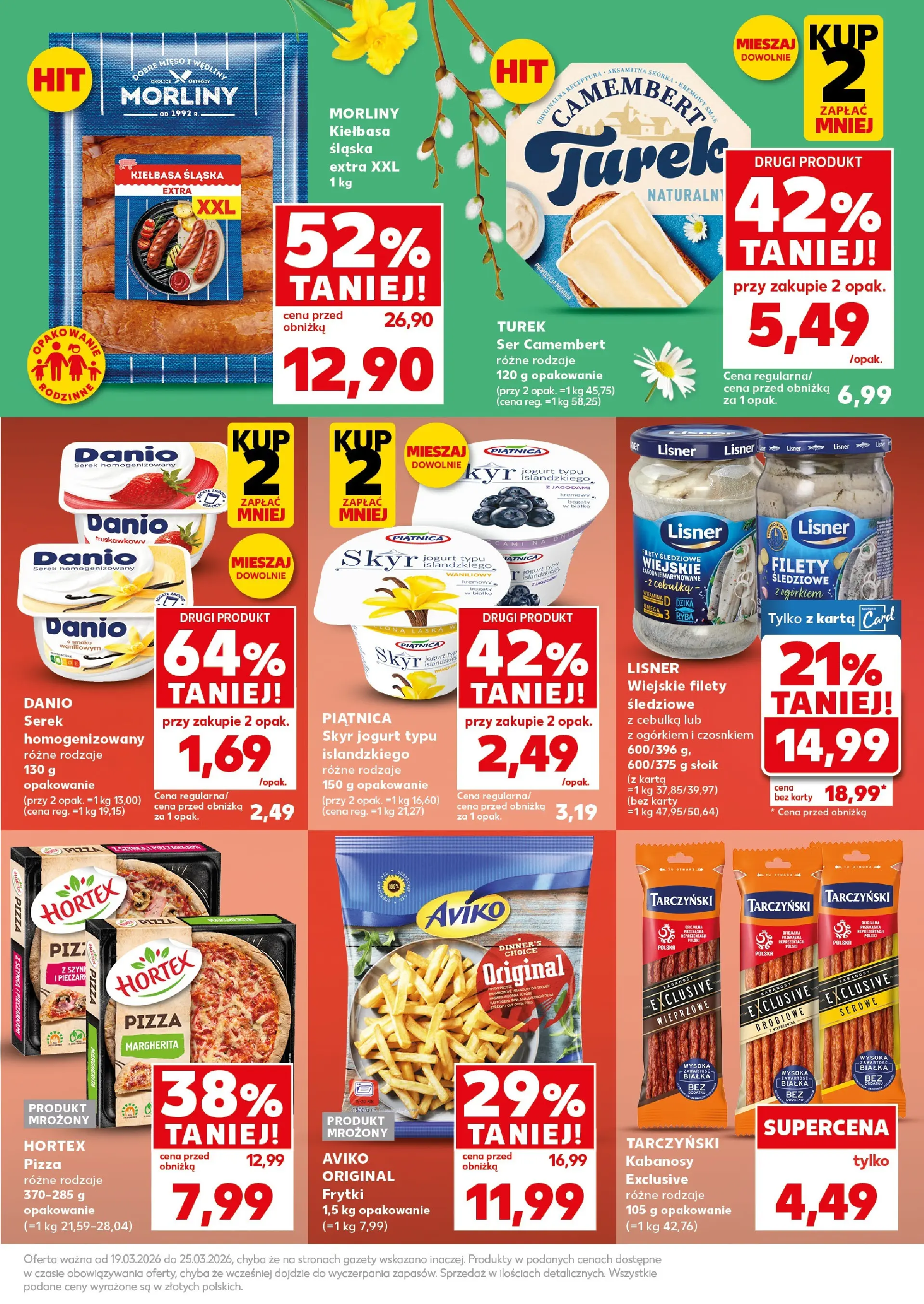 Kaufland - Kaufland Mocny Start ważne do 25.03 od 22.03.2026 - od jutra PDF | Strona: 7 | Produkty: Karta, Mięso, Camembert, Jogurt