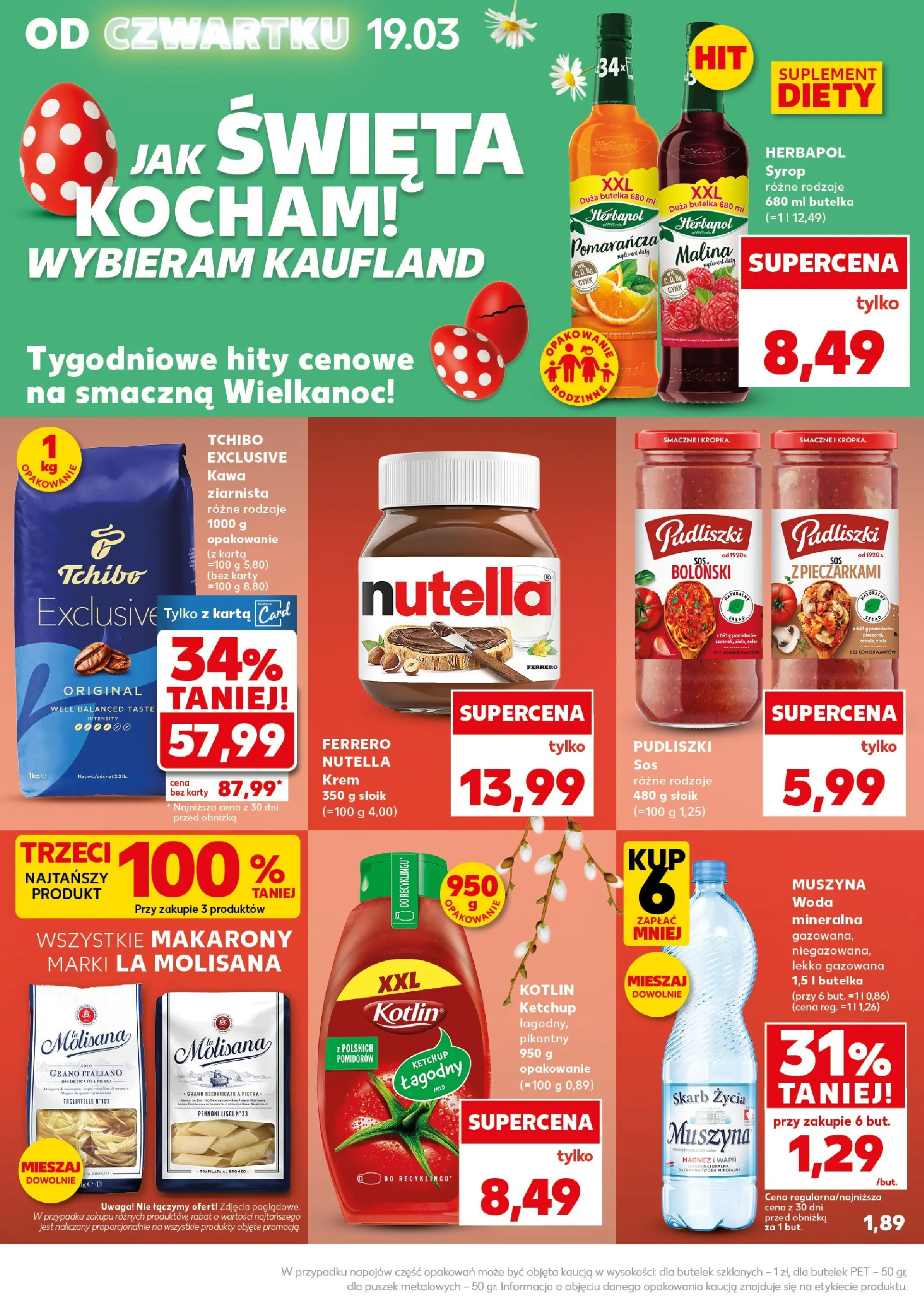 Kaufland - Kaufland Mocny Start ważne do 25.03 od 22.03.2026 - od jutra PDF | Strona: 8 | Produkty: Karta, Ketchup, Kawa ziarnista, Makarony