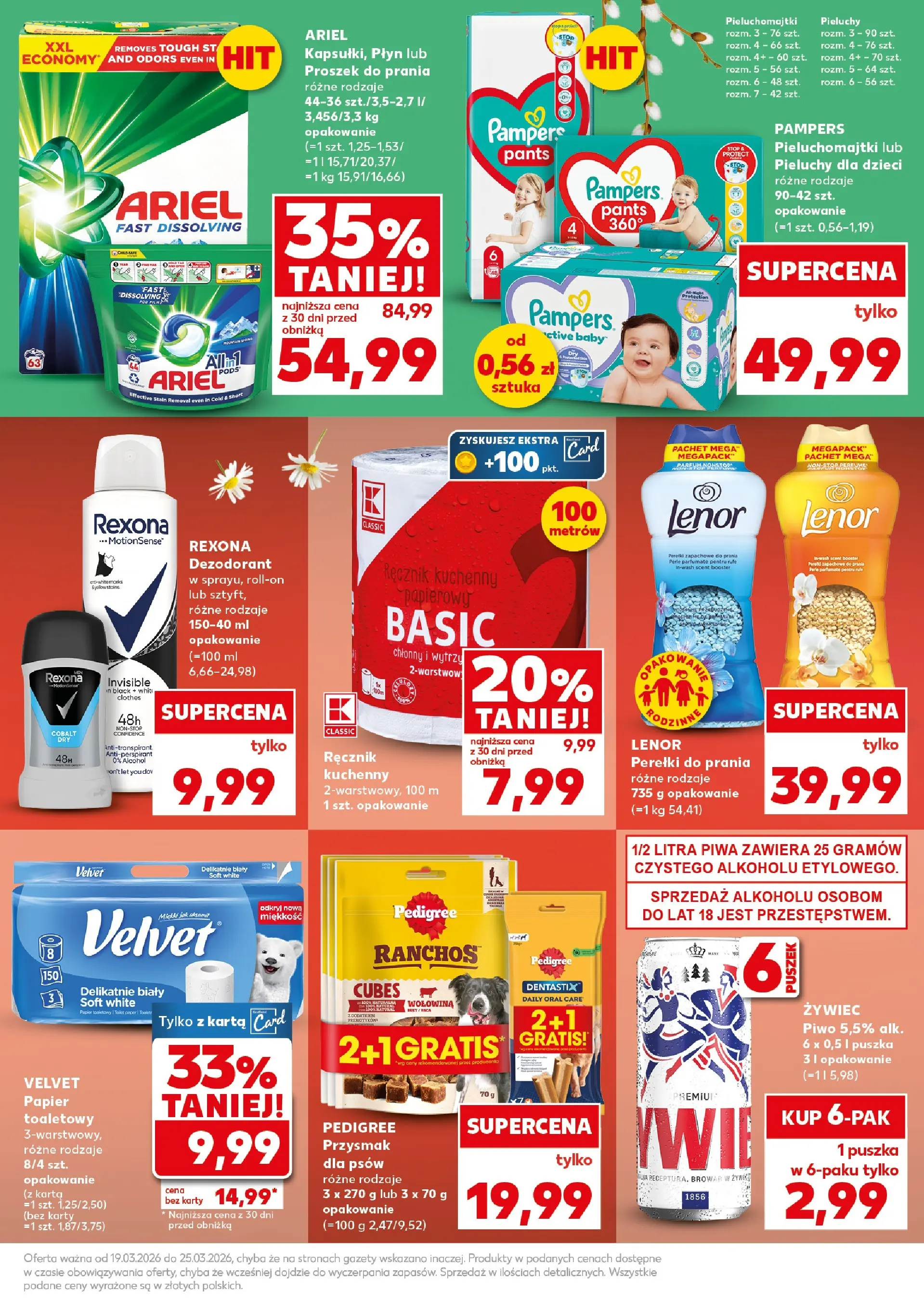 Kaufland - Kaufland Mocny Start ważne do 25.03 od 22.03.2026 - od jutra PDF | Strona: 9 | Produkty: Karta, Pedigree, Piwo, Dezodorant