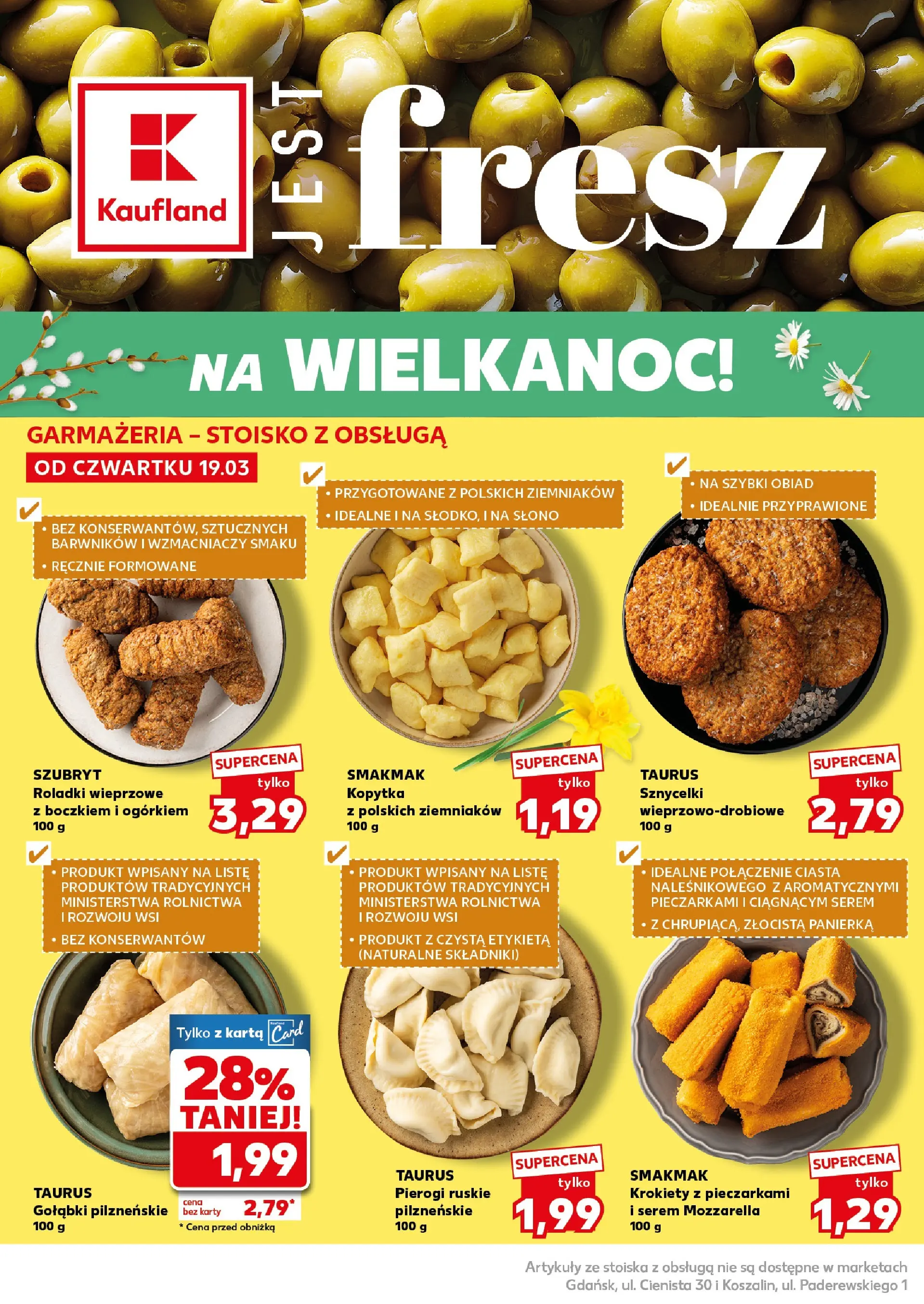 Kaufland - Kaufland Mocny Start ważne do 25.03 od 22.03.2026 - od jutra PDF | Strona: 16 | Produkty: Pierogi, Krokiety, Mozzarella, Kopytka