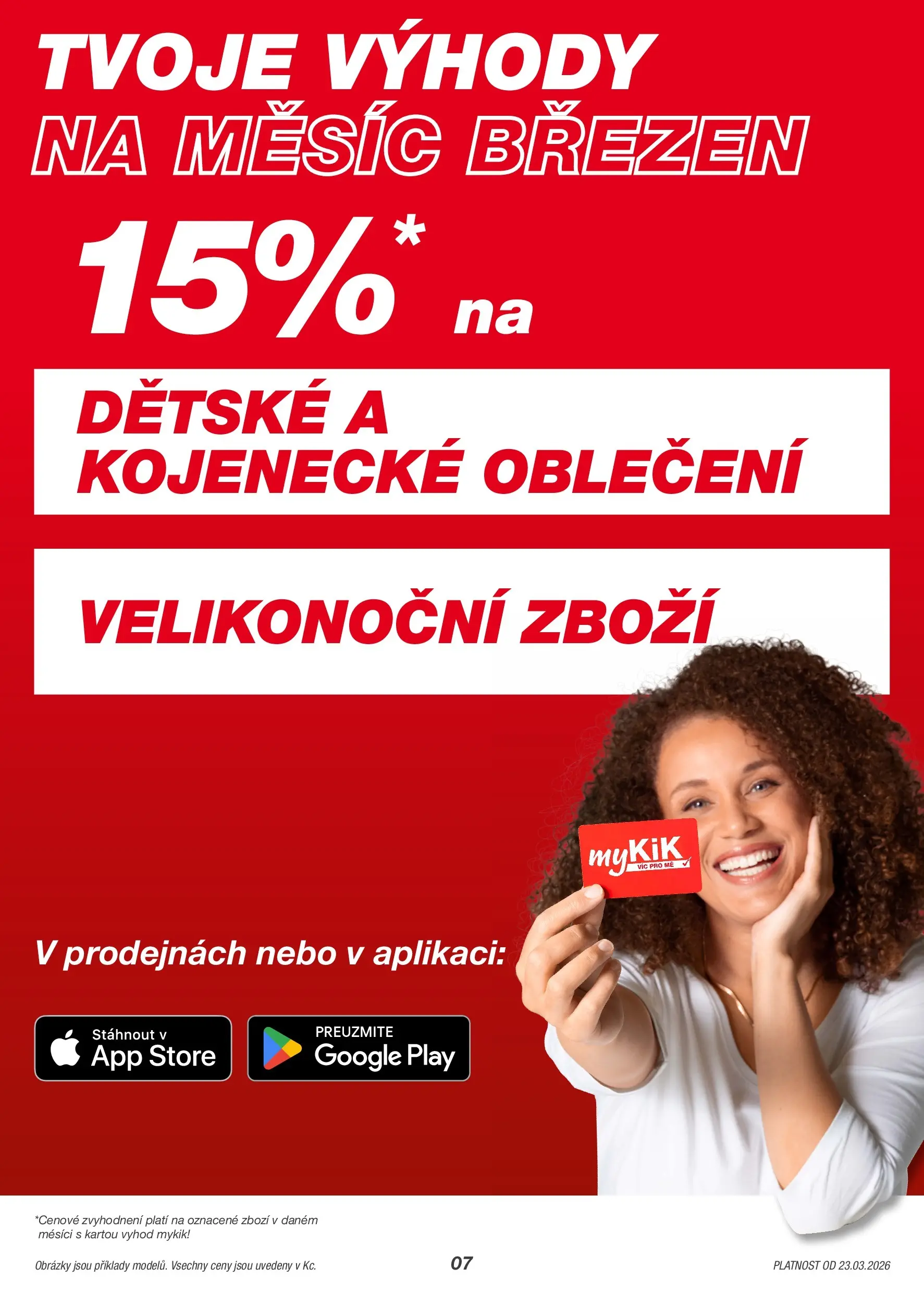 KIK leták 23.03.2026 - Leták příští týden | Strana: 7 | Produkty: Kojenecké oblečení, Oblečení