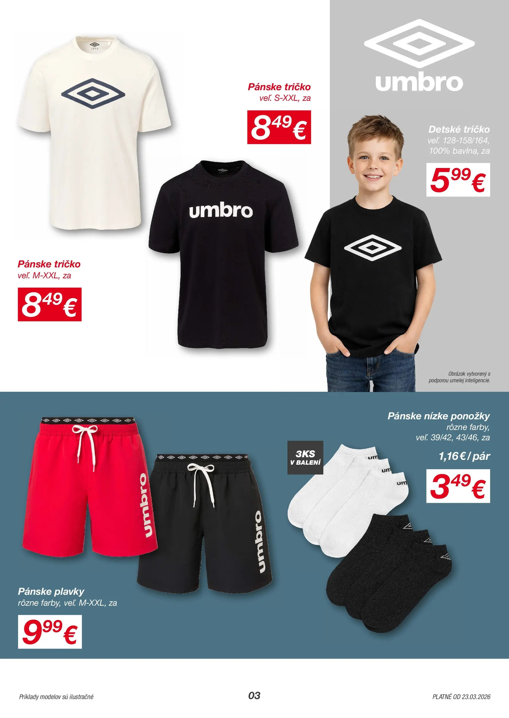 Kik - KiK leták platný do 29.03.2026 od 22.03.2026 → Aktuálny textil výpredaj online | Strana: 3 | Produkty: Tričko, Ponožky, Plavky, Pánske plavky