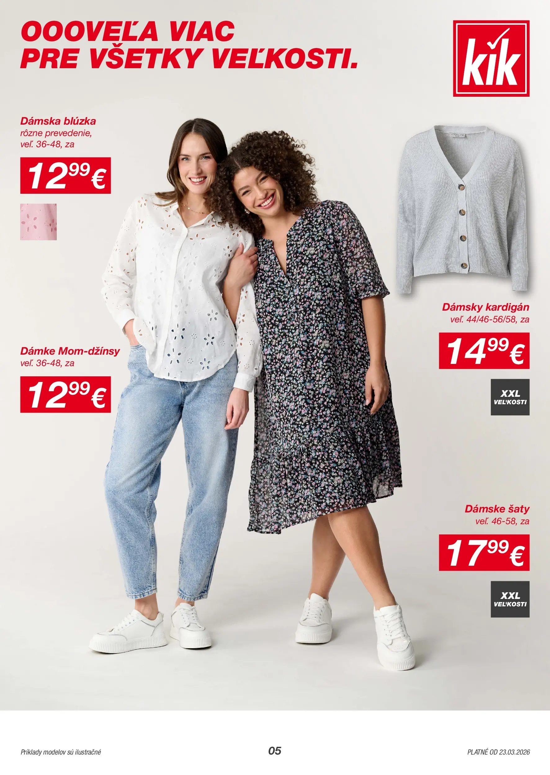 Kik - KiK leták platný do 29.03.2026 od 22.03.2026 → Aktuálny textil výpredaj online | Strana: 5 | Produkty: Šaty, Blúzka