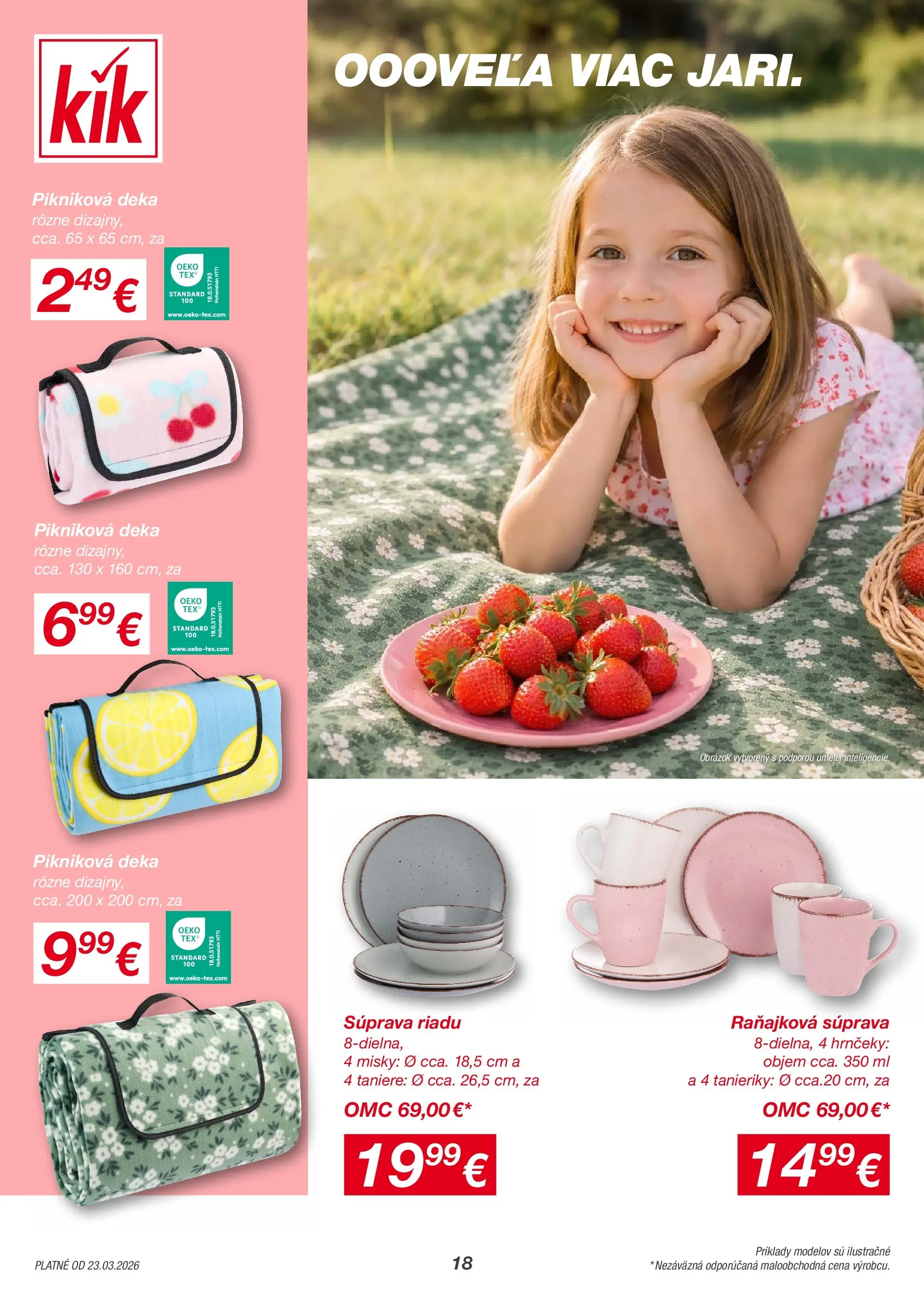 Kik - KiK leták platný do 29.03.2026 od 22.03.2026 → Aktuálny textil výpredaj online | Strana: 18 | Produkty: Taniere