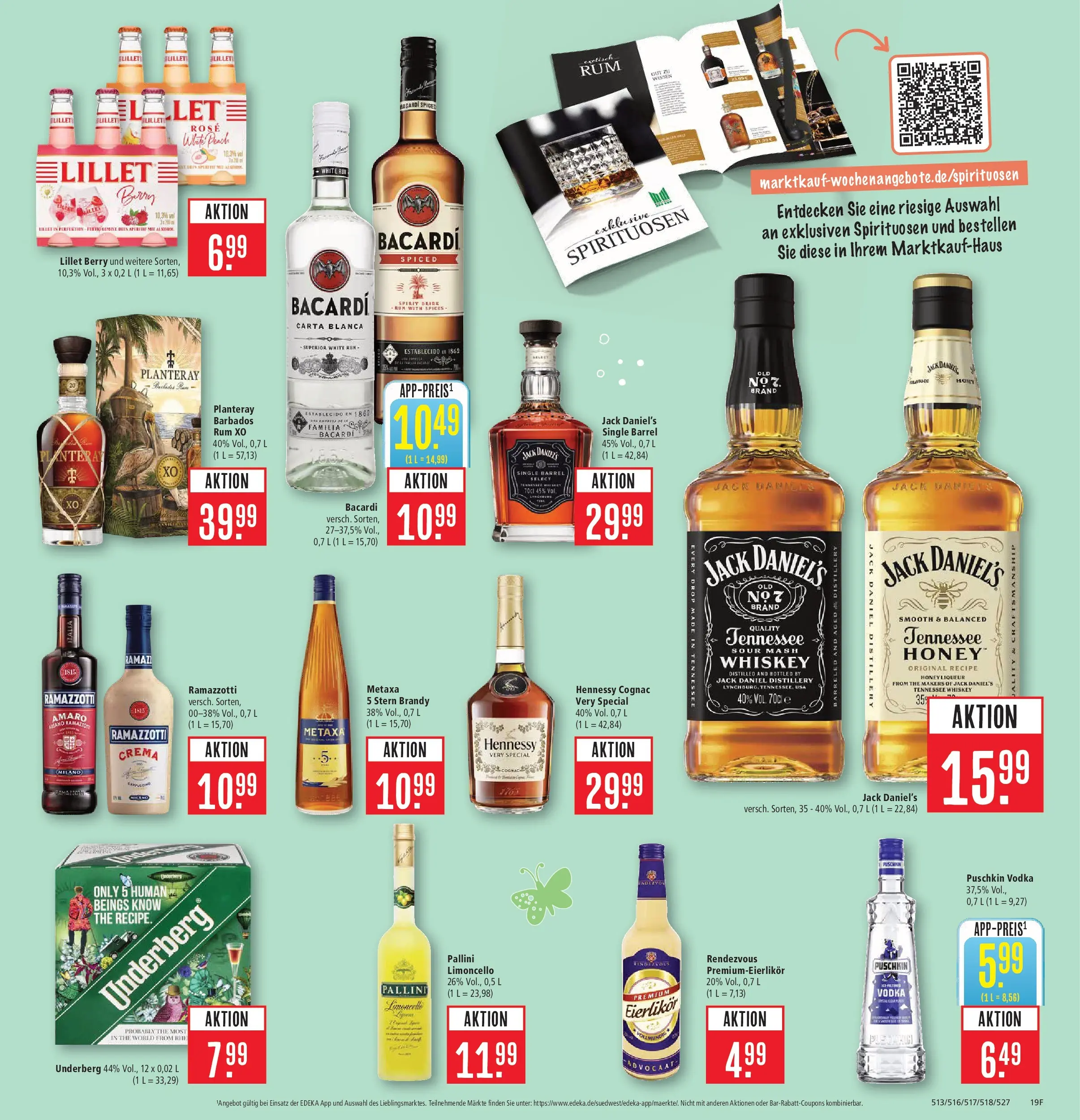 Marktkauf Prospekt Heidenheim	 (ab 23.03.2026) » Angebote online | Seite: 21 | Produkte: Rum, Jack Daniel's, Limoncello, Vodka