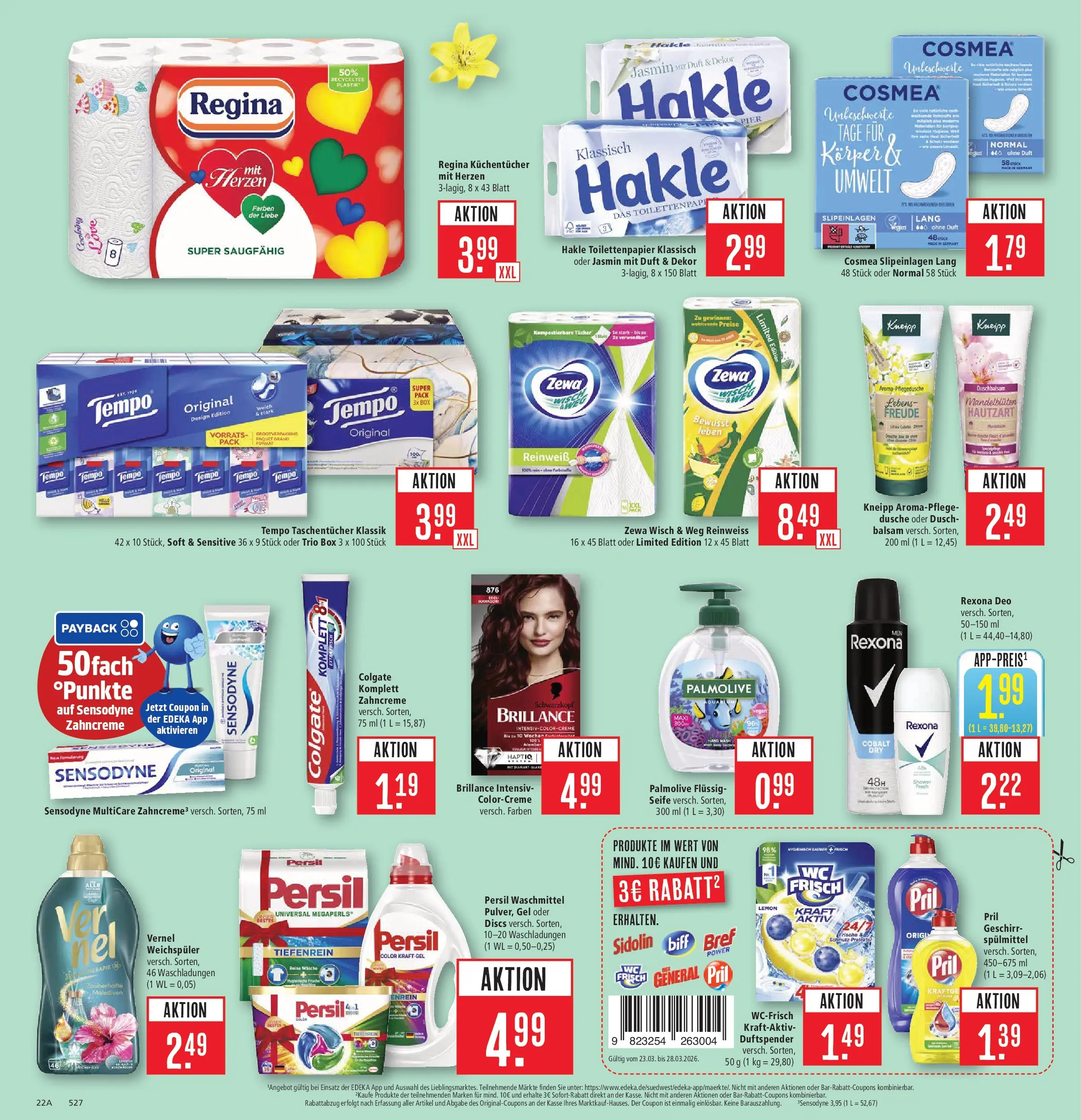 Marktkauf Prospekt Aschaffenburg	 (ab 23.03.2026) » Angebote online | Seite: 24 | Produkte: Dusche, Seife, Persil discs, Toilettenpapier