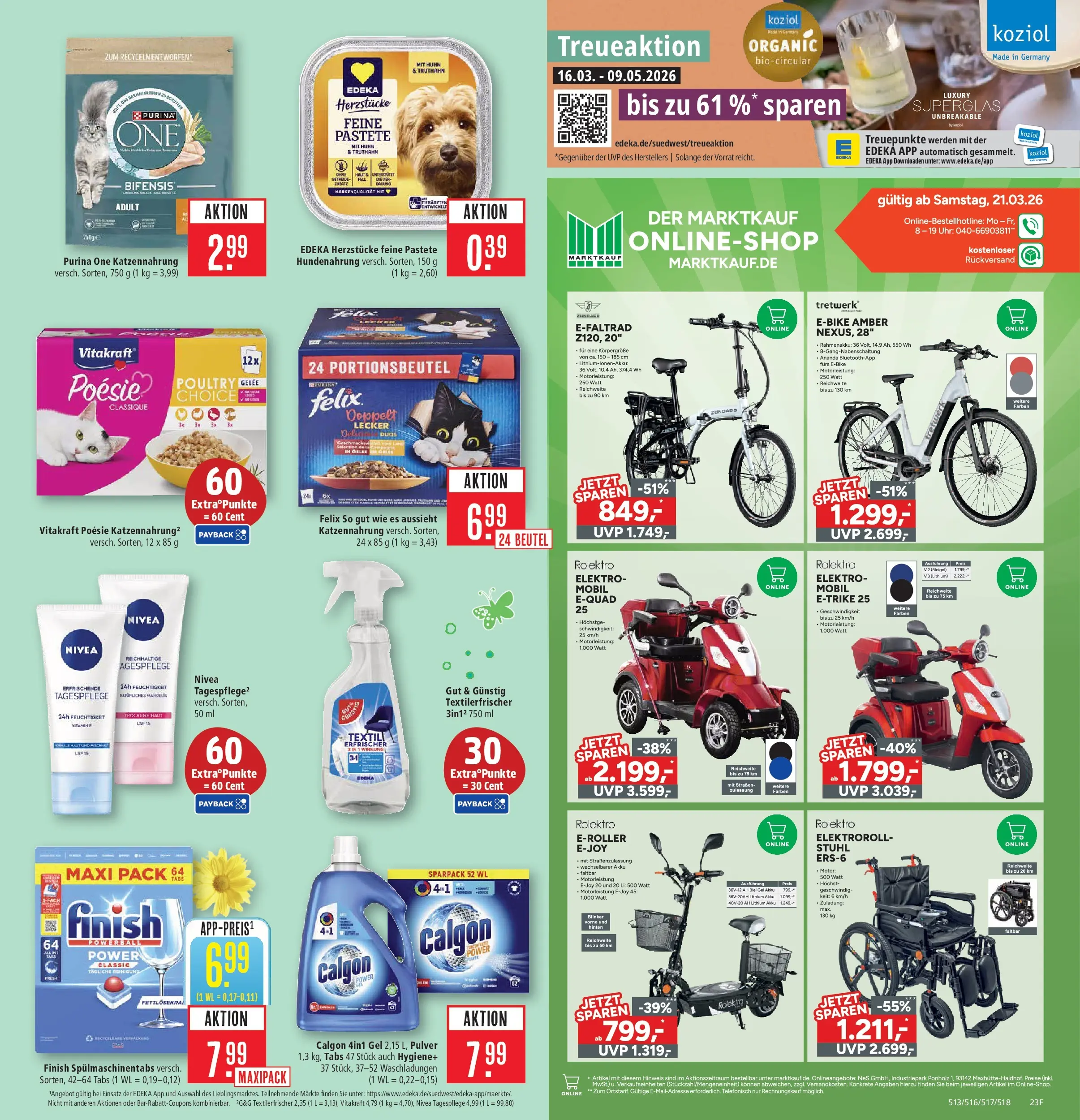 Marktkauf Prospekt Heidenheim	 (ab 23.03.2026) » Angebote online | Seite: 25 | Produkte: Purina one, Finish, Spülmaschinentabs, Uhr