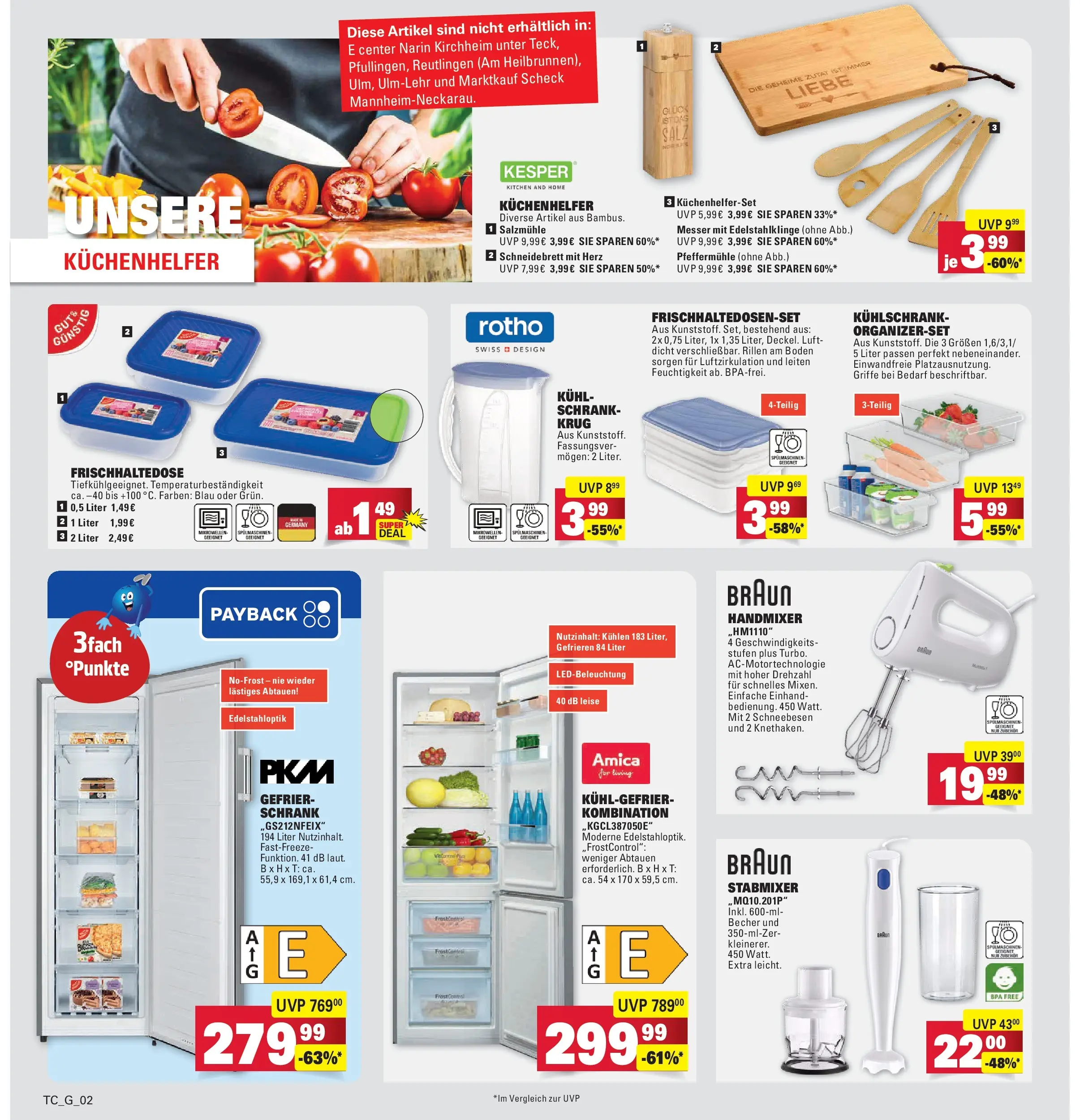 Marktkauf Prospekt Ostfildern	 (ab 23.03.2026) » Angebote online | Seite: 28 | Produkte: Schrank, Kühlschrank, Salz, Stabmixer