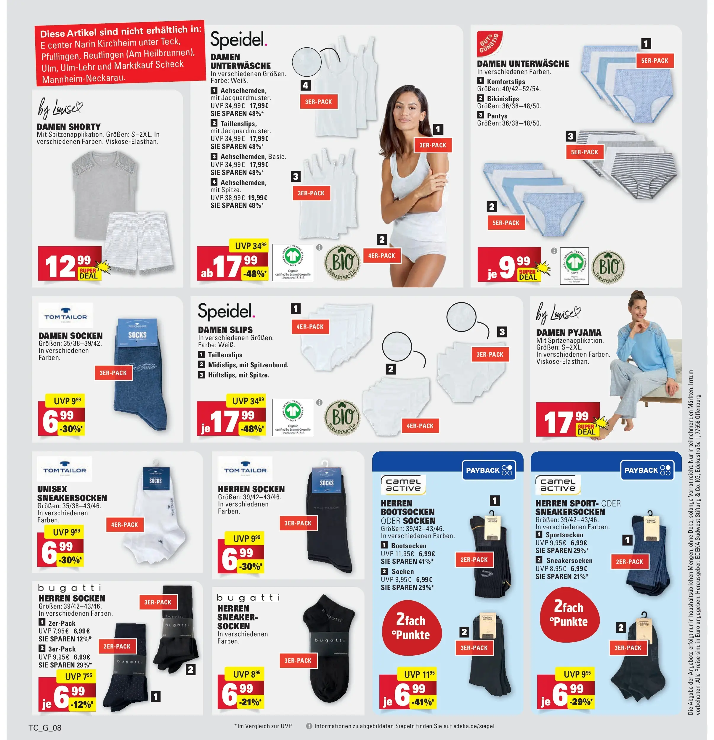 Marktkauf Prospekt Ostfildern	 (ab 23.03.2026) » Angebote online | Seite: 34 | Produkte: Unterwäsche, Socken, Pyjama